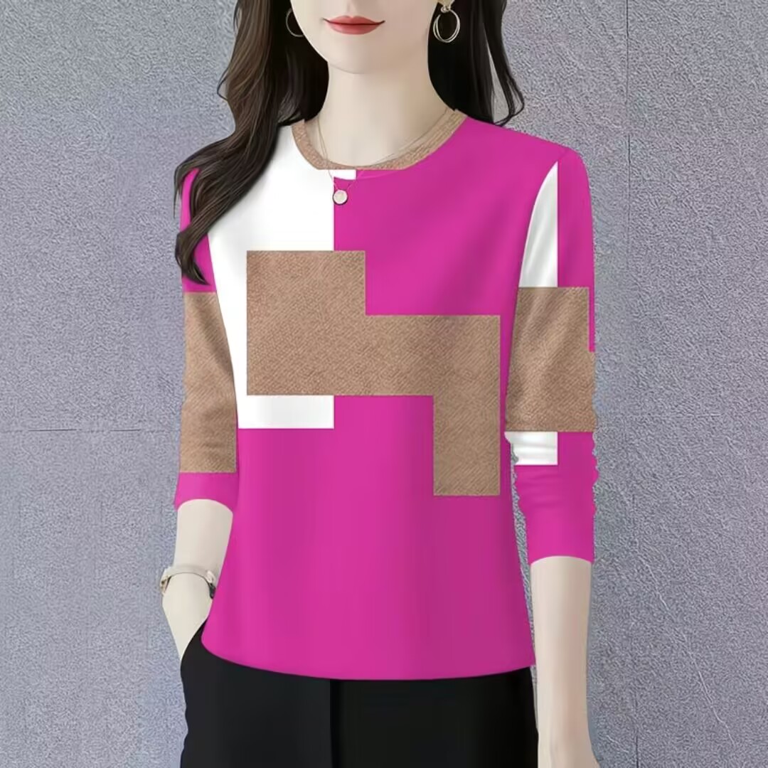 打底衫新款时尚简约秋冬薄圆领