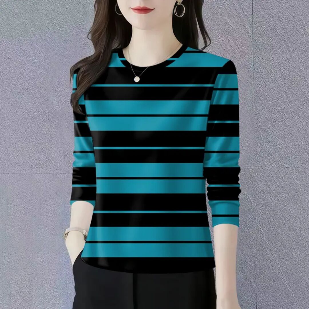 打底衫新款时尚简约秋冬薄圆领