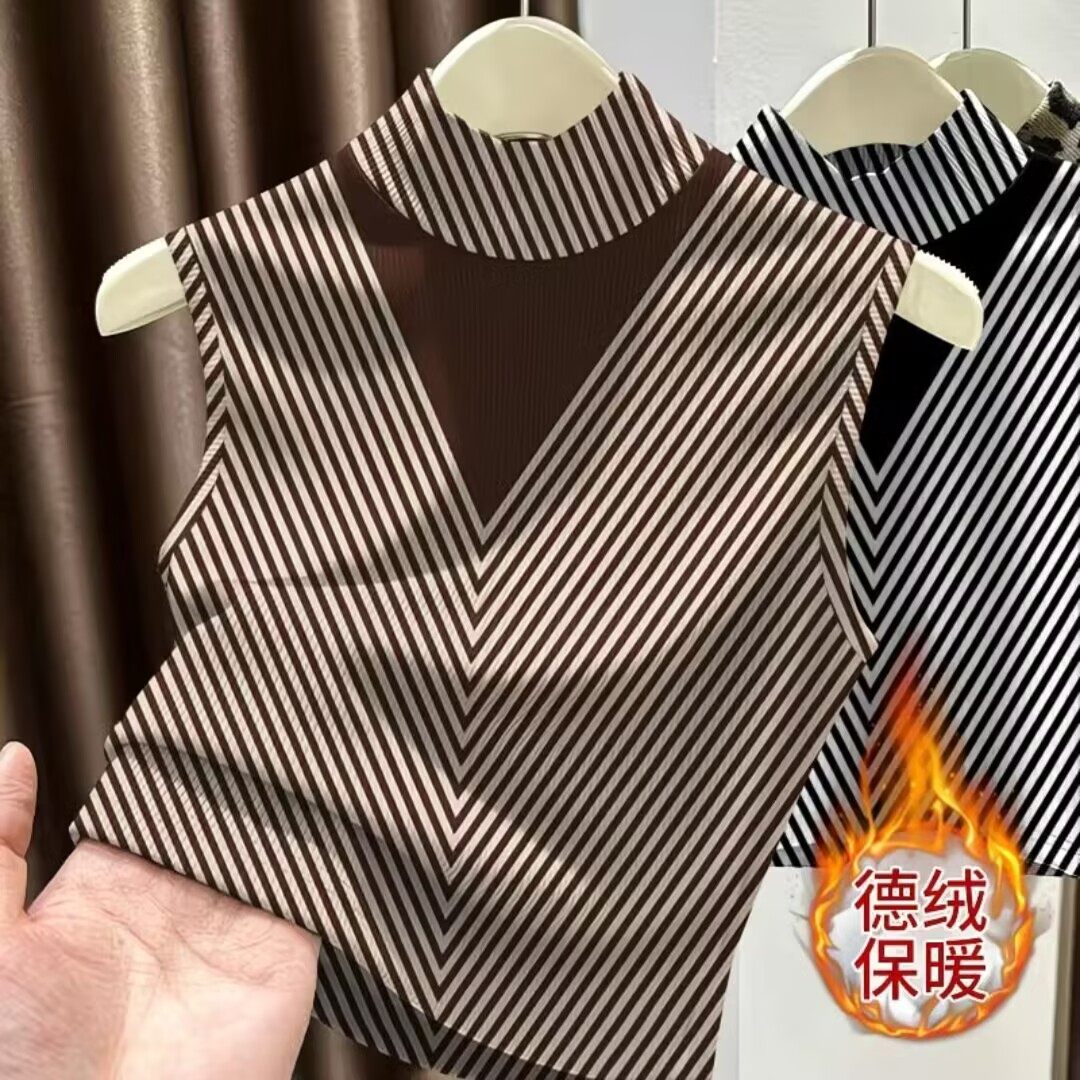 双面德绒无袖打底背心女内搭保暖春季新款宽松遮肚大码半高领上衣,女装/女士精品,背心吊带,淘宝优惠券,粉丝福利购,淘宝优惠卷