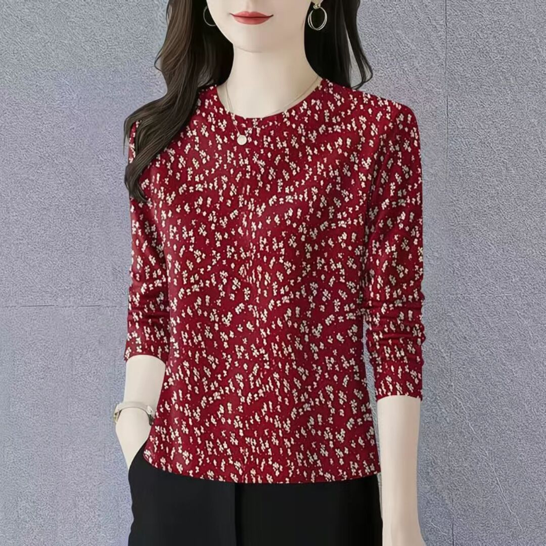 打底衫新款时尚简约秋冬薄圆领