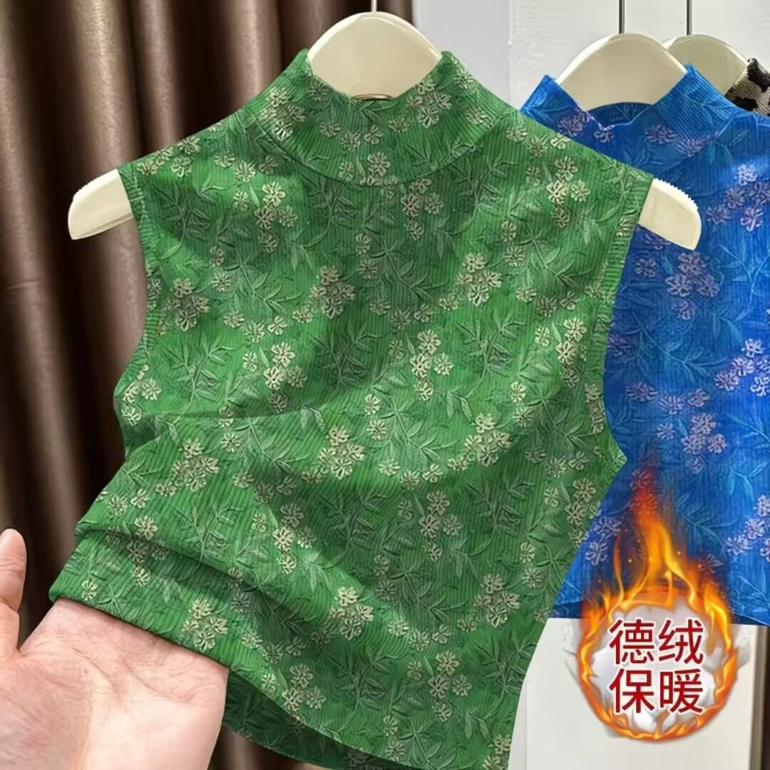 双面德绒无袖打底背心女内搭保暖春季新款宽松遮肚大码半高领上衣,女装/女士精品,背心吊带,淘宝优惠券,粉丝福利购,淘宝优惠卷