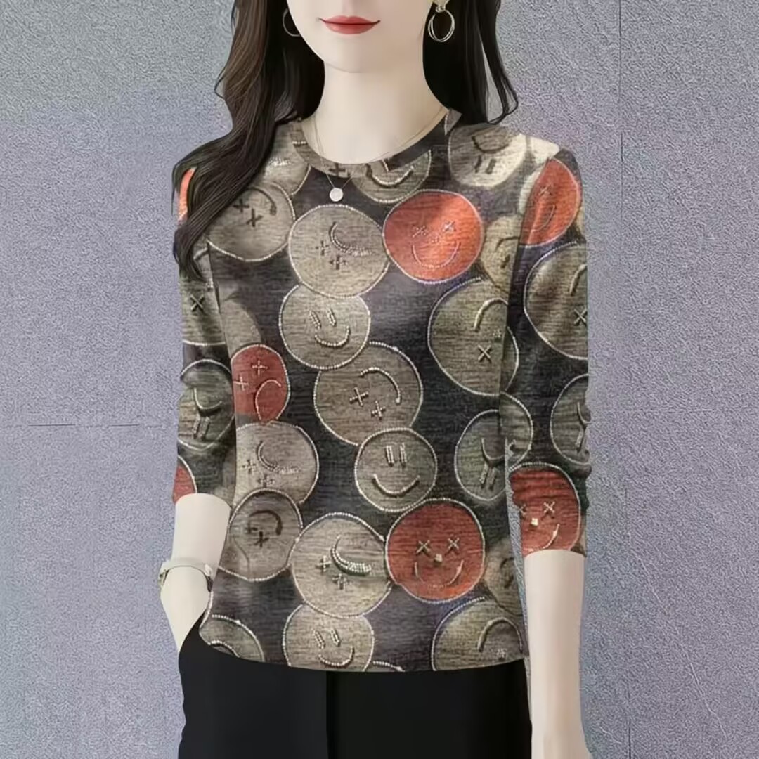 打底衫新款时尚简约秋冬薄圆领