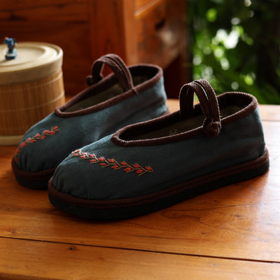 手工刺绣花穗女士布鞋舒适布鞋轻便布鞋女款复古布鞋透气百搭单鞋