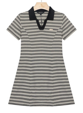 保罗彼得 专柜同款 女士时尚简约百搭学院风条纹polo裙YNEB43850