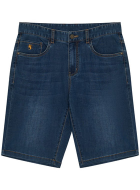 保罗彼得 专柜同款 男子休闲舒适宽松时尚百搭牛仔短裤KPCB97500