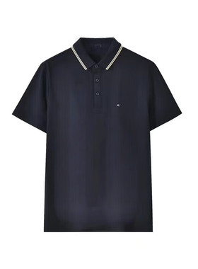 保罗彼得专柜同款 男士商务休闲短袖纯色POLO衫 ZBDB42581