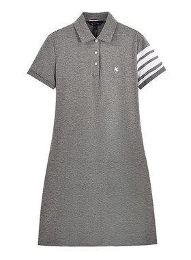 专柜同款 女子POLO裙A字刺绣翻领连衣裙 TECB94351