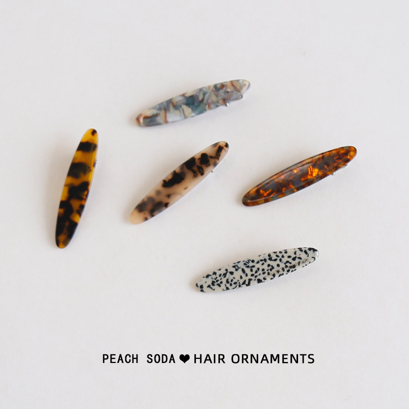 高级感醋酸椭圆发夹侧边刘海夹