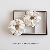 韩系气质百搭波点大肠发圈网红头绳高弹力耐用橡皮筋女扎马尾发绳