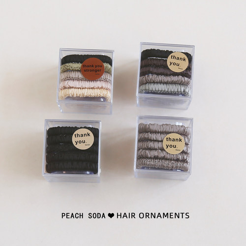 5根~高弹力耐用丸子头发圈橡皮筋扎头发高级感简约小肠圈发绳头绳