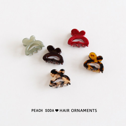 可爱甜美法式小号蝴蝶抓夹前额刘海夹后脑勺半扎发鲨鱼夹发抓头饰