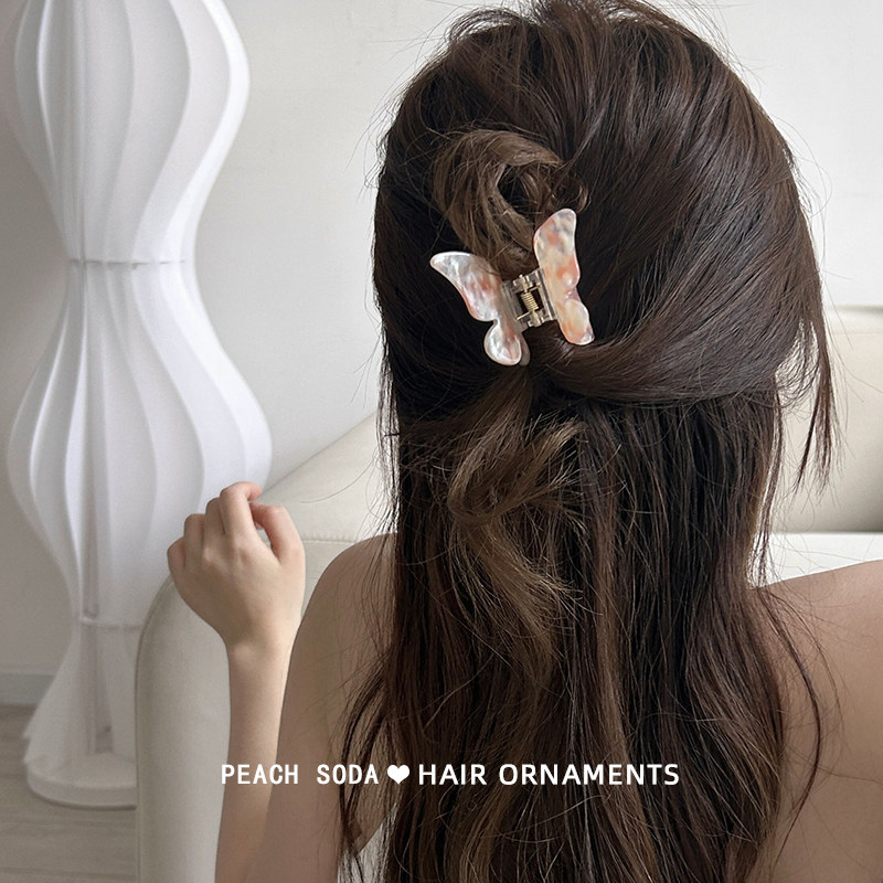 仲夏~精致醋酸蝴蝶抓夹半抓短发后脑勺鲨鱼夹高级感气质发夹头饰,饰品/流行首饰/时尚饰品新,发饰,淘宝优惠券,粉丝福利购,淘宝优惠卷