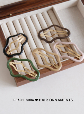 云朵镂空bb发夹前额刘海夹边夹发饰简约头饰女发卡后脑勺碎发夹子