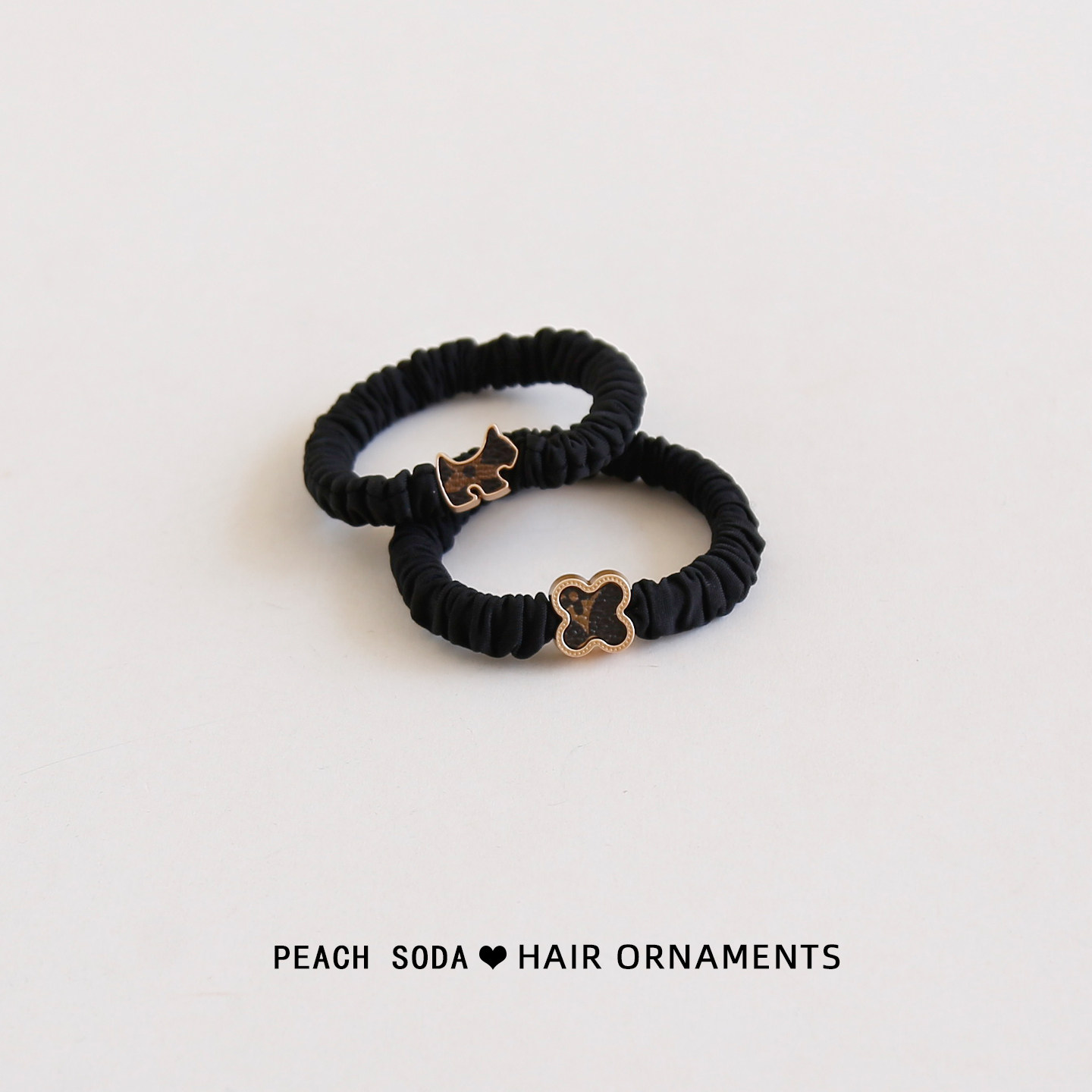 可爱豹纹小狗发圈小肠圈高马尾扎头发简约发绳皮筋高弹力头绳头饰