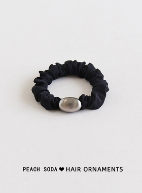 提升高级感简约黑色小肠发圈法式复古高弹扎头发绳气质绑马尾头绳