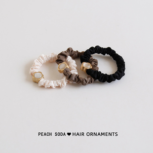 精致感 猫眼石花朵小肠发圈高弹力耐用扎马尾橡皮筋皮筋头绳头饰