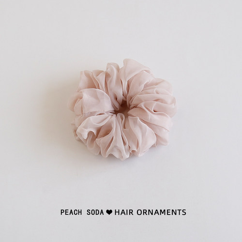 法式慵懒蓬松头绳韩系欧根纱网纱超柔软大号大肠发圈头花马尾发绳