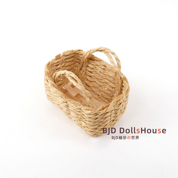 bjd娃屋配件小布6分12分藤筐模型