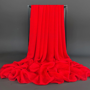 超长款大红色披帛女中国红汉服cos古装雪纺纯色舞台表演飘带唐风