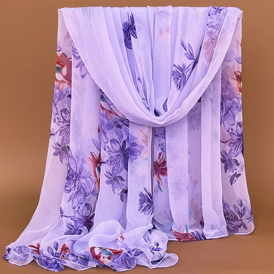 杭州新款丝巾女秋冬长款时尚围巾网红高档鳄鱼皱披肩洋气妈妈纱巾