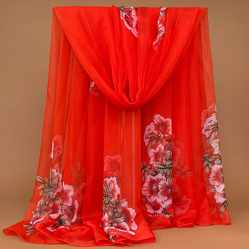 中国红丝巾新款大红色围巾洋气百搭时尚披肩防晒沙滩两用长款纱巾,服饰配件/皮带/帽子/围巾,围巾/丝巾/披肩,淘宝优惠券,粉丝福利购,淘宝优惠卷