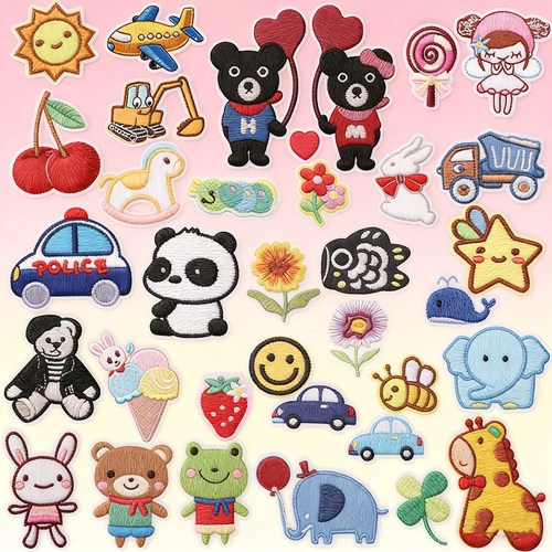 自粘补丁贴破洞免缝刺绣布贴