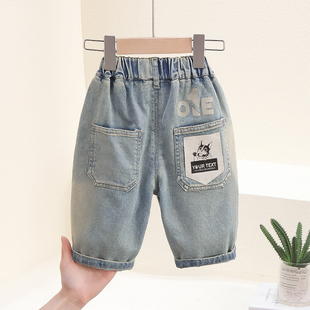 男童夏季薄新款儿童帅气时尚七分裤宝宝宽松小童