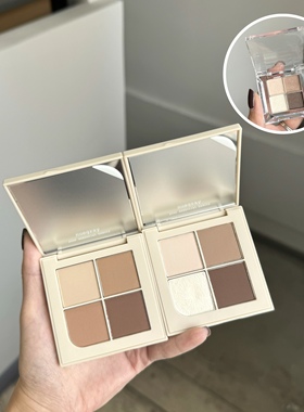 韩国小众Nuegray哑光珠光新essential eye四色眼影腮红膏试色