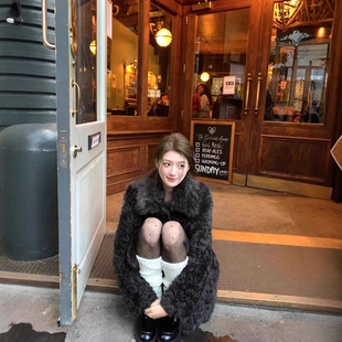 2024顽童托卡环保皮草皮毛一体毛毛外套泰迪卷毛羊毛大衣加厚保暖