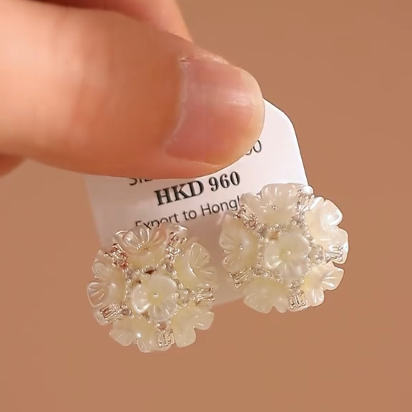 花团锦簇摆设花朵耳环女