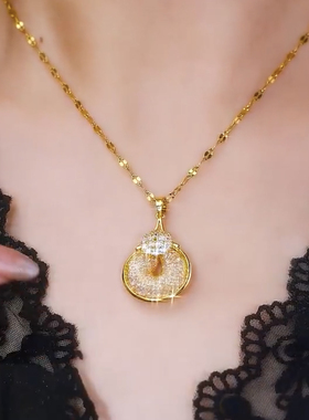 2025年新款潮金丝网状圈圈项链