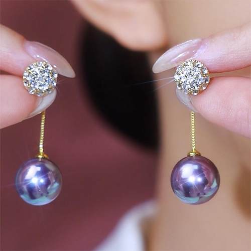 925银针人鱼姬耳环2024年新款