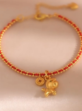新年马年本命年红绳手链女款
