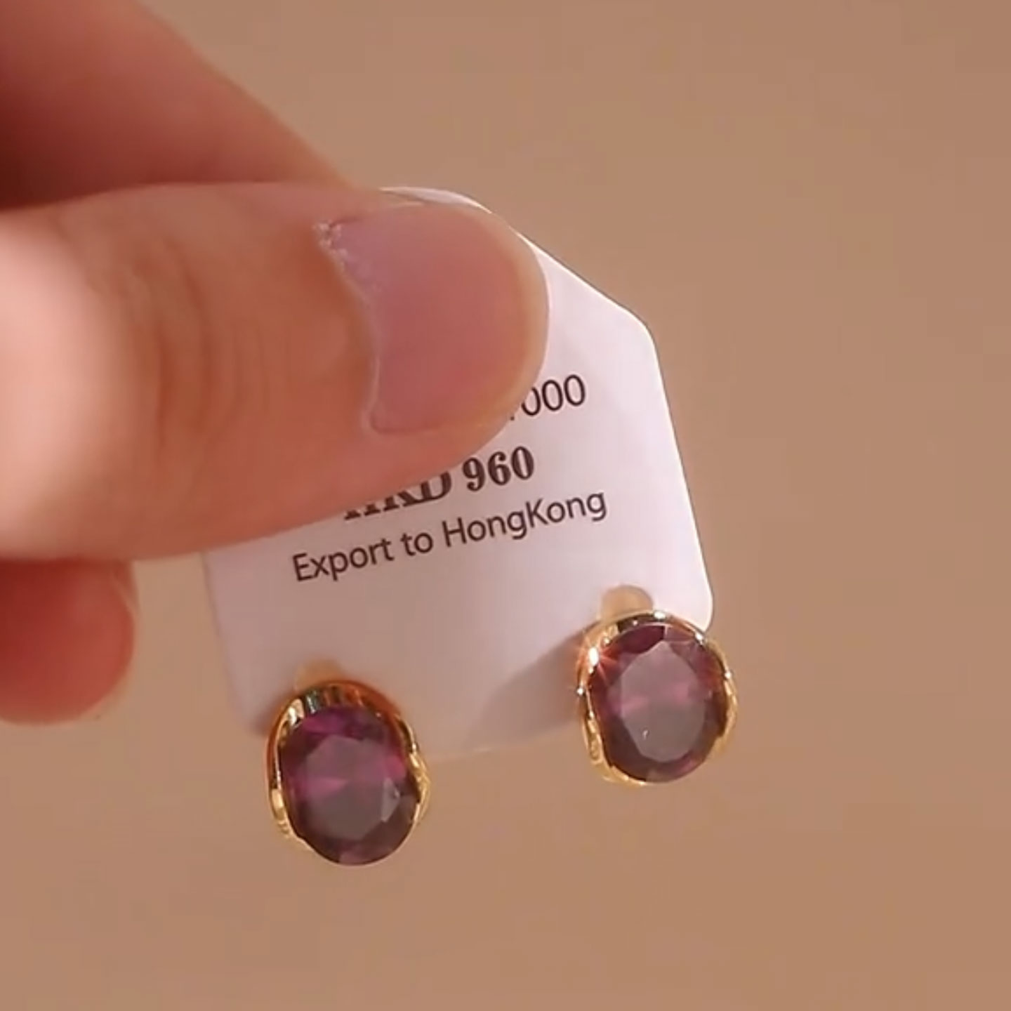 2025年轻奢秋冬紫色锆石耳环设计