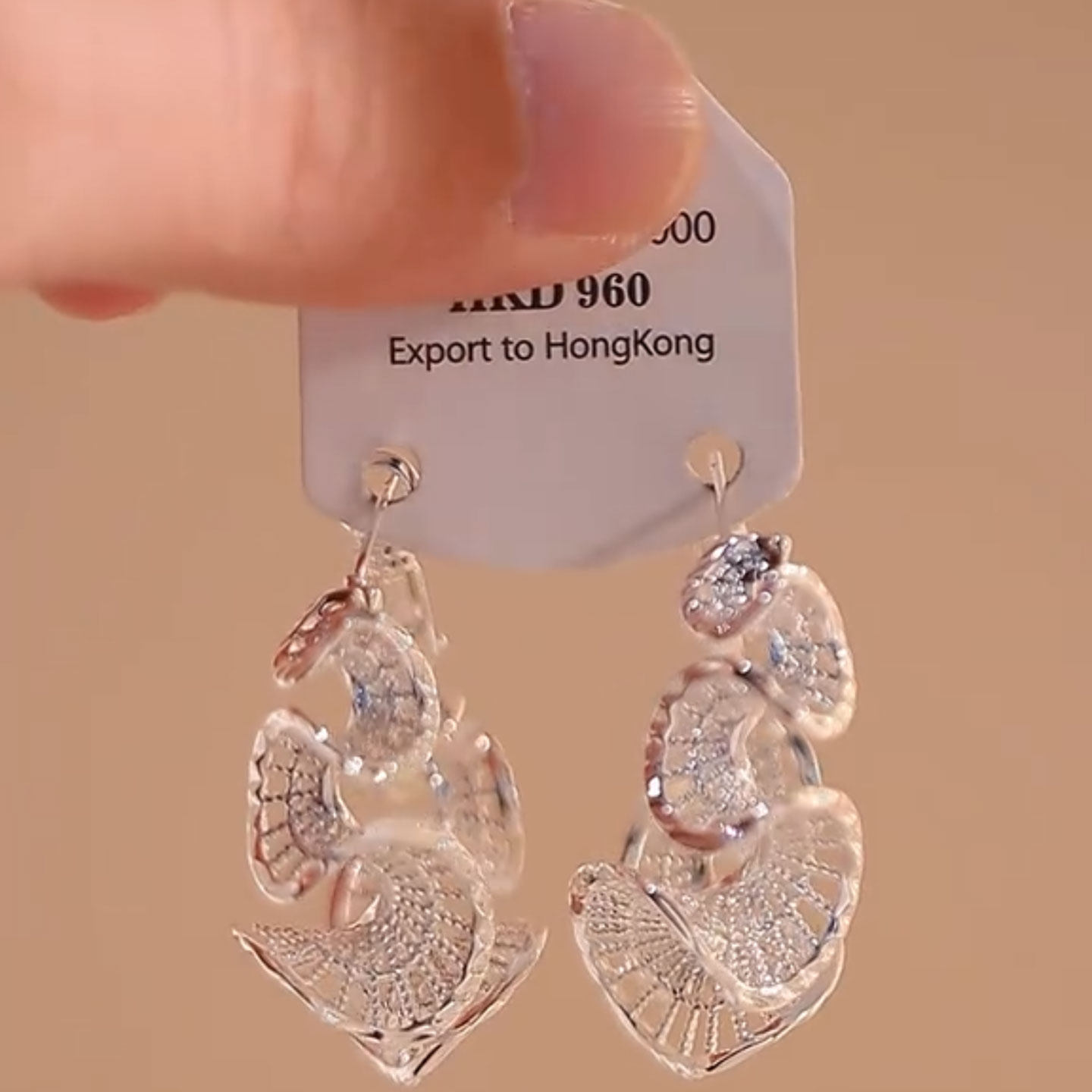 时尚法式S型曲线耳圈独特设计感