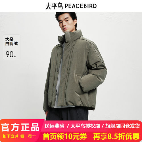 【商场同款】太平鸟男装立领宽松羽绒服新款面包服外套B2ACF4D06