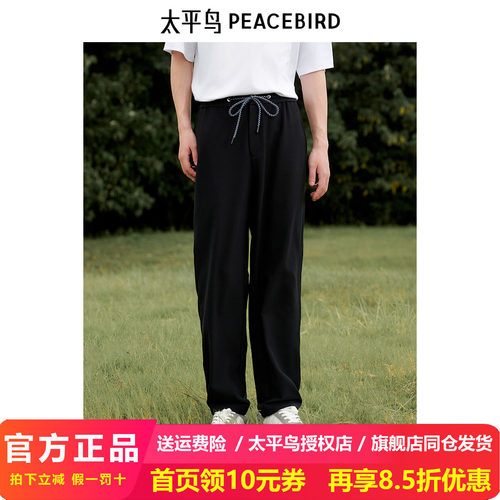 【商场同款】太平鸟男装 2024秋季新款针织休闲裤男卫裤B1GBE3234
