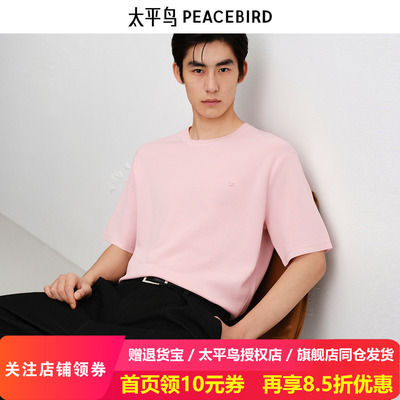 【商场同款】太平鸟男装 2025年秋季新款针织短袖T恤男B1EEF3124