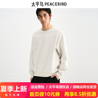 【商场同款】太平鸟男装 2025年秋季新款宽松圆领卫衣男B1CRF3413