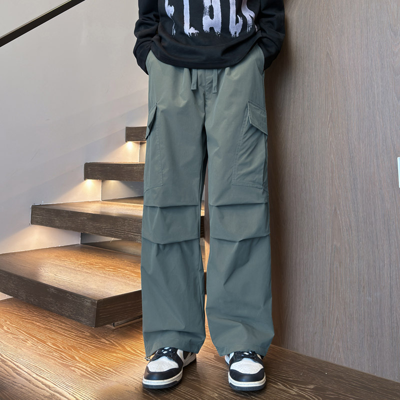 港风潮流男士宽松伞兵裤休闲松紧大码休闲裤XZ405-K1011-P45图片