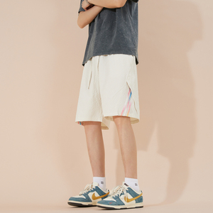 夏季男大码工装宽松休闲短裤美式泡泡格百搭五分裤XZ405-K005-P38图片