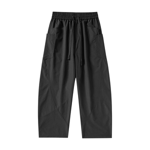 平铺潮流男士宽松纯色松紧散兵裤XZ405-K1009-P45图片