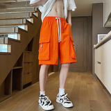 2024夏季薄款多巴胺宽松速干工装短裤XZ405-K233-P35控58，男装休闲裤，星座405