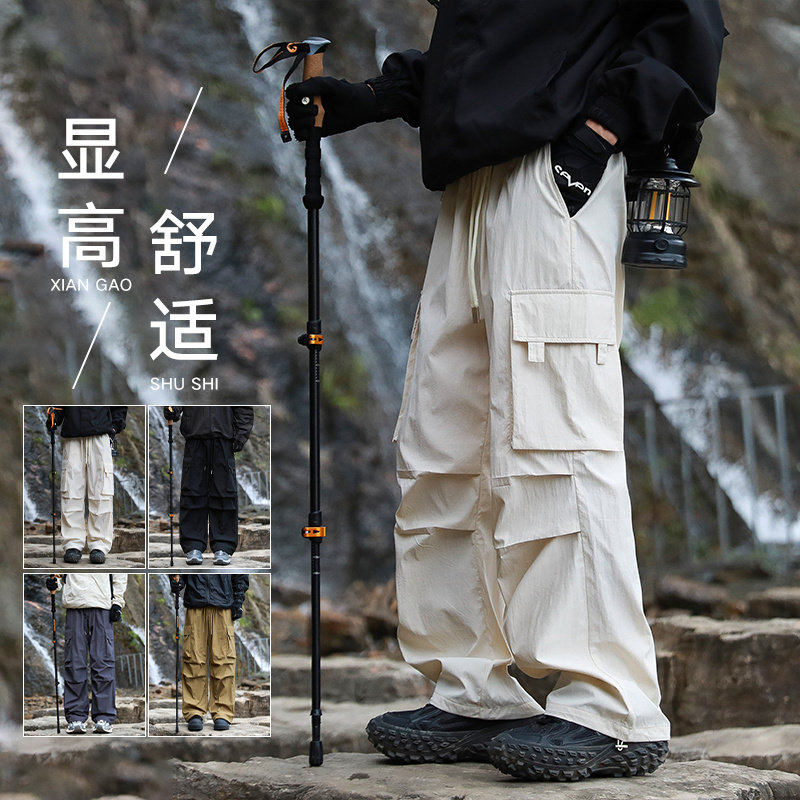 秋季新品潮流速干松紧直筒宽松散兵裤XZ405-K1008-P45,男装休闲裤,星座405