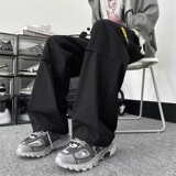 秋季新品男士宽松直筒松紧大码工装休闲裤XZ405-K1007-P55，男装休闲裤，星座405