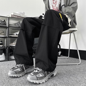 秋季新品男士宽松直筒松紧大码工装休闲裤XZ405-K1007-P55图片