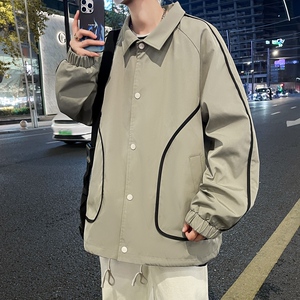 春季潮流大码夹克外套男士休闲拼接外穿衣服xz405-JK01-p75图片