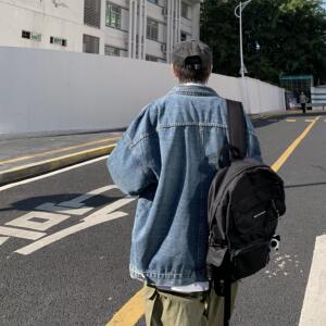 牛仔衣男港风宽松牛仔褂外套美式高街休闲夹克xz405-jk21-P85图片