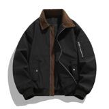 美式复古工装飞行夹克男春秋宽松休闲翻领外套XZ405-JK02-P75，男装夹克，星座405