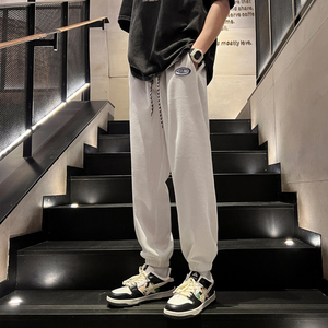 2023潮流华夫格男宽松松紧休闲裤XZ405图片